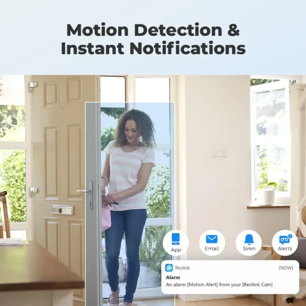 Câmera Wi-Fi 4MP Reolink E1 Pro – Visão 360º e Detecção Inteligente - Image 4