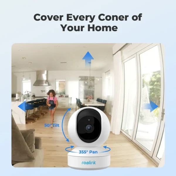 Câmera Wi-Fi 4MP Reolink E1 Pro – Visão 360º e Detecção Inteligente - Image 2