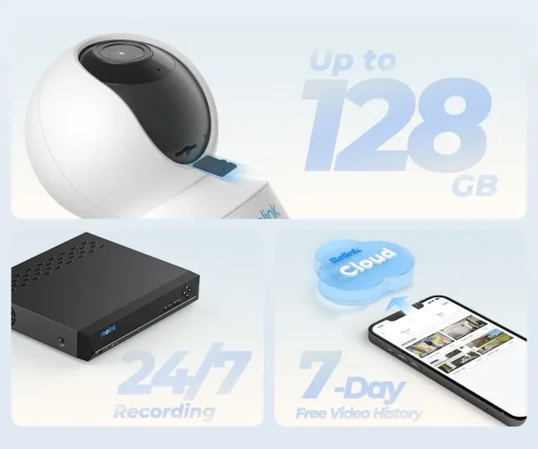 Câmera Wi-Fi 4MP Reolink E1 Pro – Visão 360º e Detecção Inteligente - Image 17